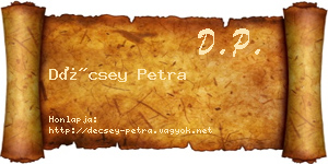 Décsey Petra névjegykártya